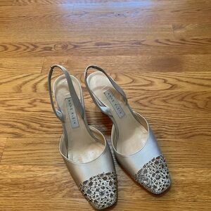 Anne Klein Silver Slingback Heels